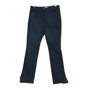 Favorite Daughter Jeans Super High Rise The Valentina Cigarette Black 33 Split